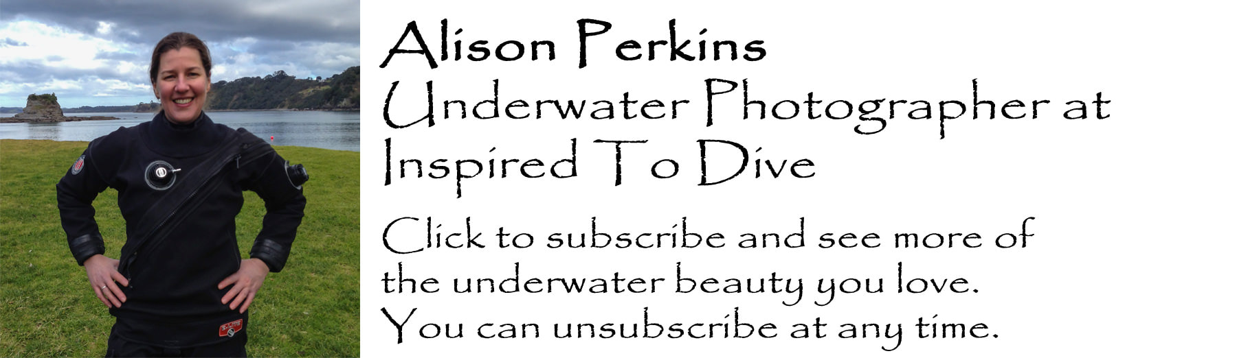 Cave diver and underwater photographer Alison Perkins in New Zealand